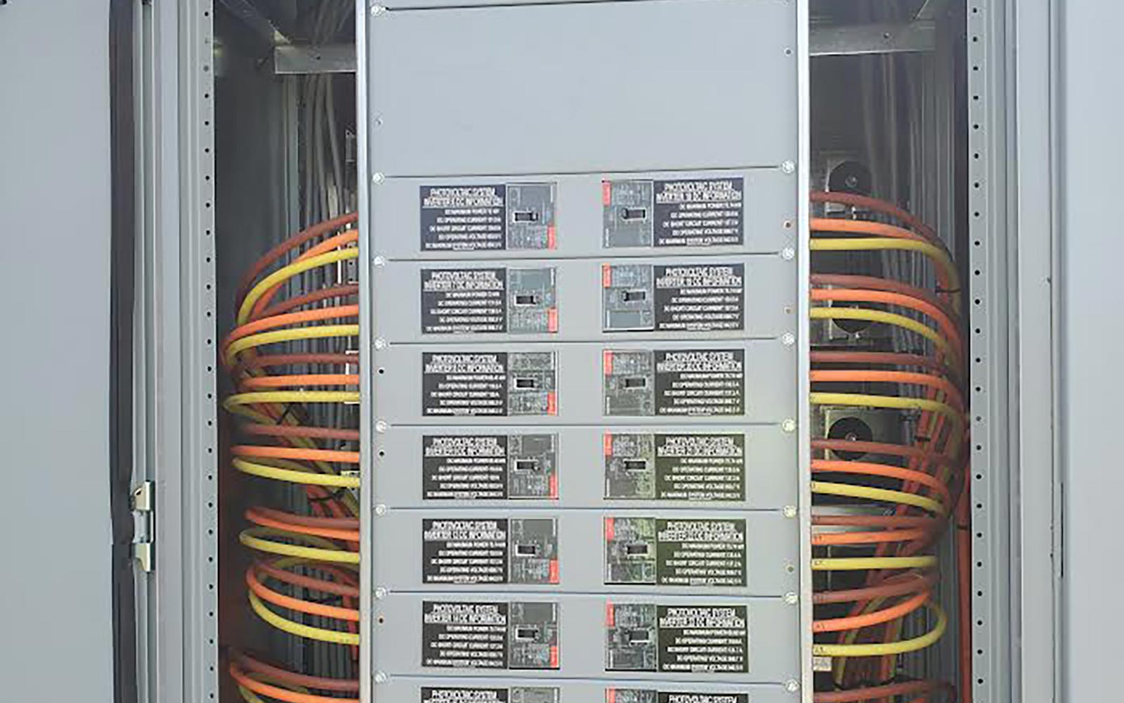 a panel at the Bradly solar site