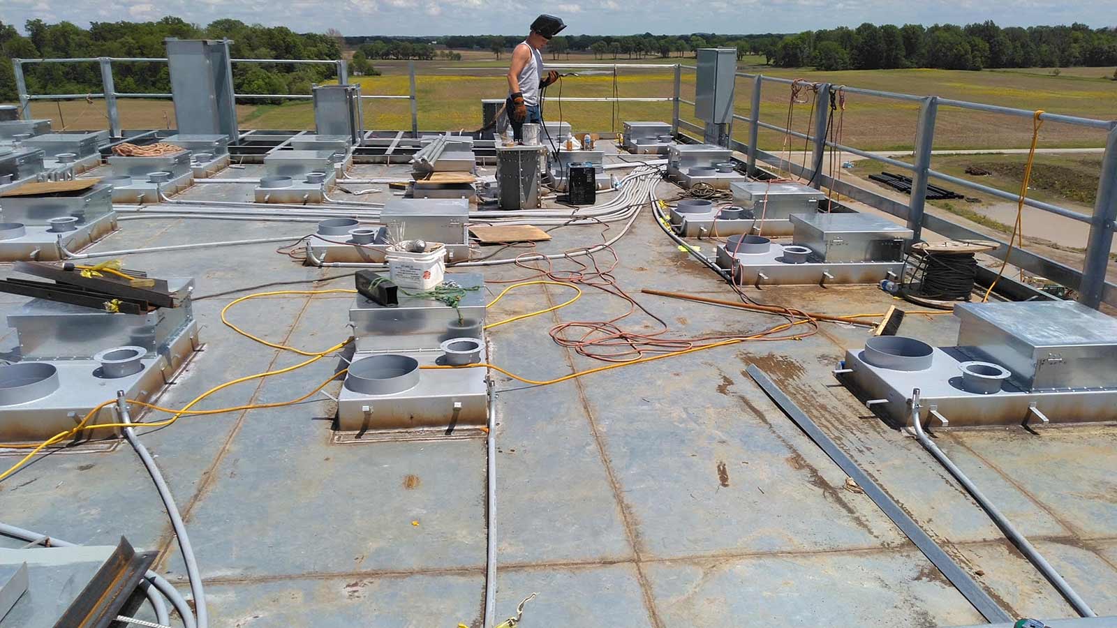 Pal's electricians on top of feed mill