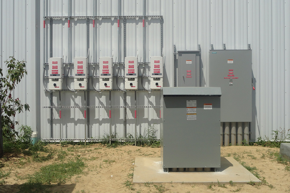 electrical control panels for a mid size solar project