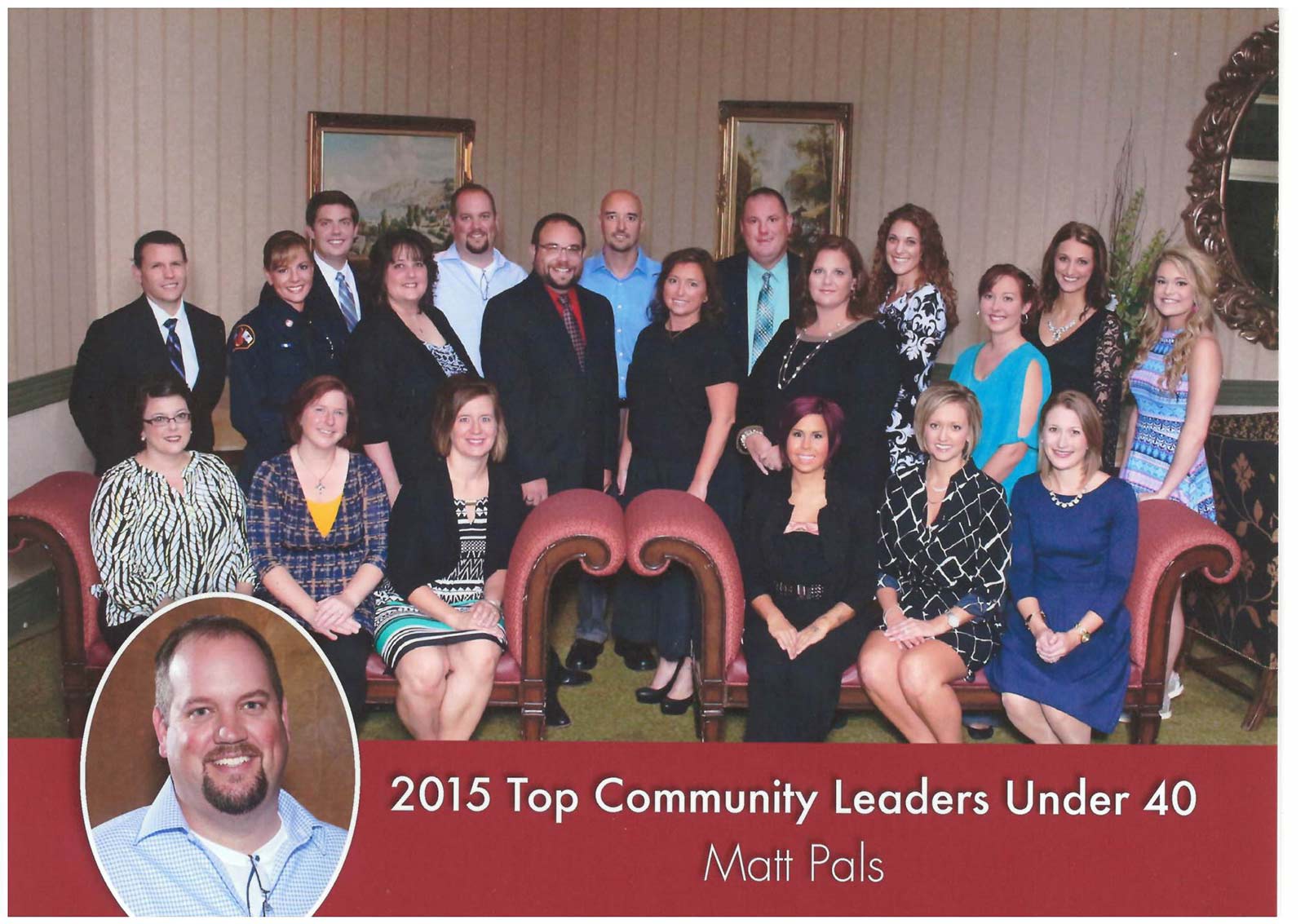 Matt Pals along with other 2015 Top Community Leaders Under 40